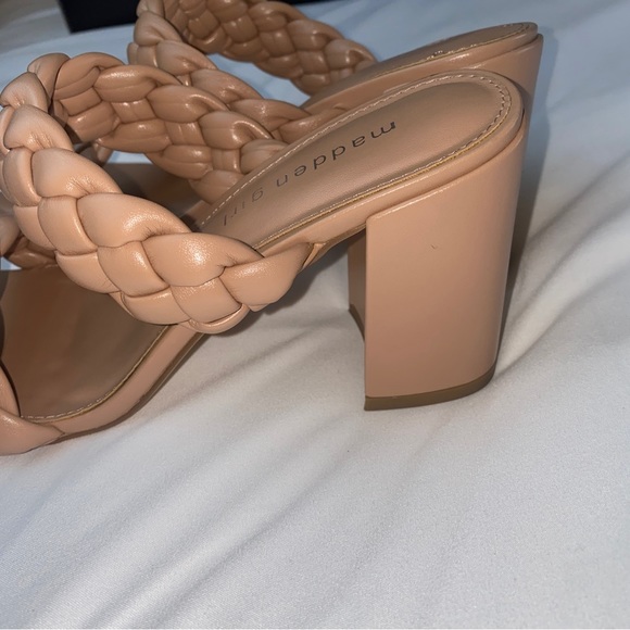 Madden Girl Tan Braided Slip On Heels 8.5 - Picture 3 of 6